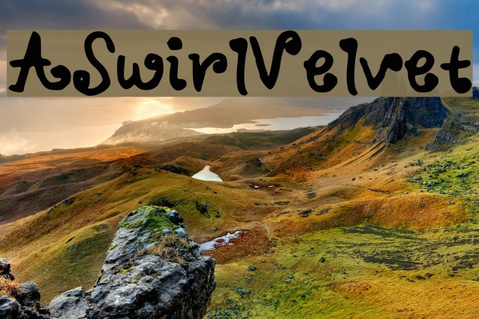 ASwirlVelvet Font examples