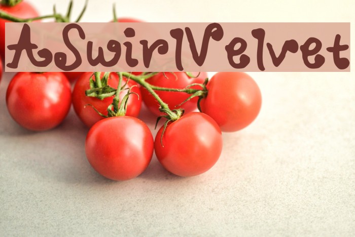 ASwirlVelvet Font examples