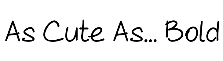 As Cute As... Bold Шрифта