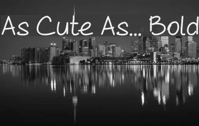 As Cute As... Bold Font examples