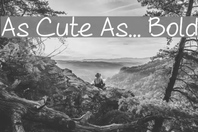 As Cute As... Bold Font examples