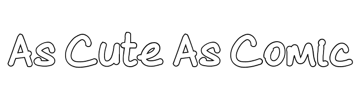As Cute As Comic  les polices de caractères gratuit tlcharger
