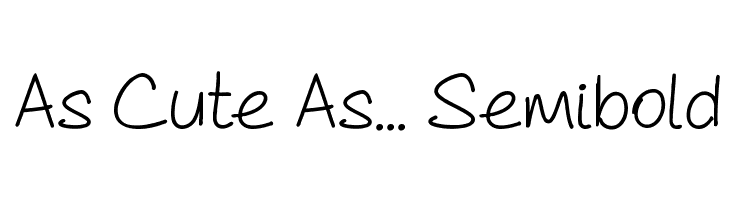 As Cute As... Semibold  baixar fontes gratis