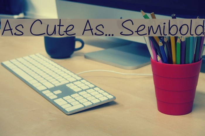 As Cute As... Semibold Font examples
