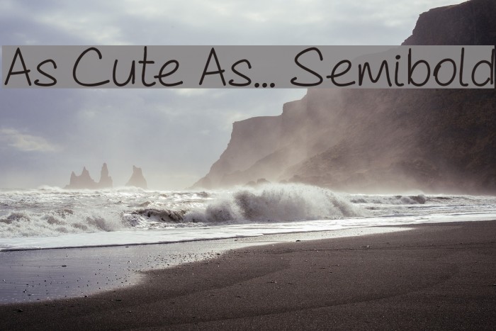 As Cute As... Semibold Font examples