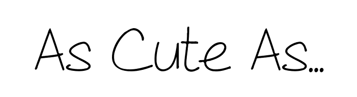 As Cute As...  Descarca Fonturi Gratis