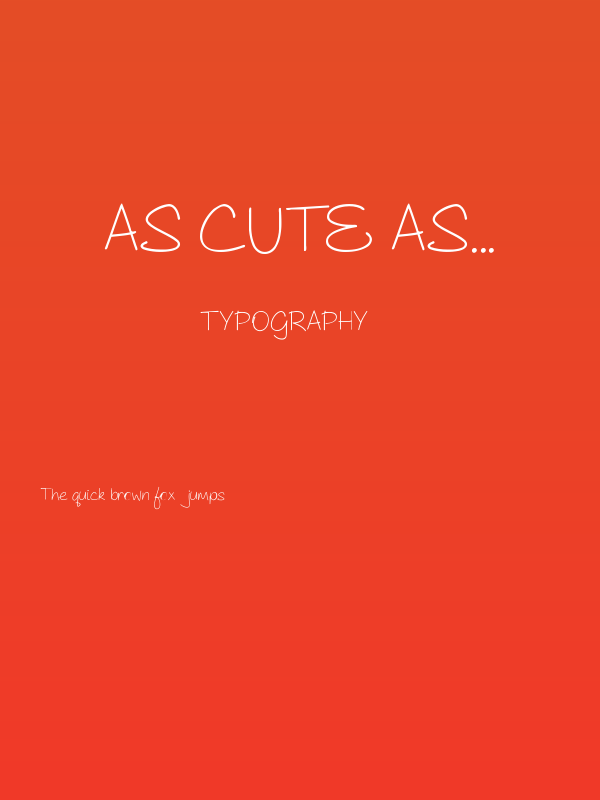 As Cute As... Poster