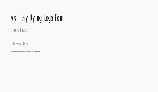 As I Lay Dying Logo Font Business Card