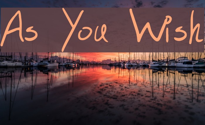 As You Wish Font examples