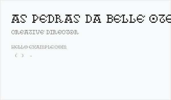 As pedras da Belle Otero Business Card