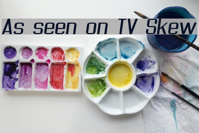 As seen on TV Skew Font examples