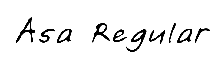 Asa Regular Font - FFonts.net