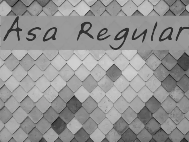 Asa Regular Шрифта examples
