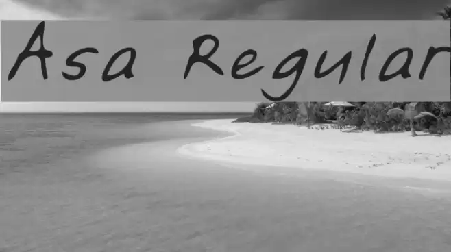 Asa Regular Шрифта examples