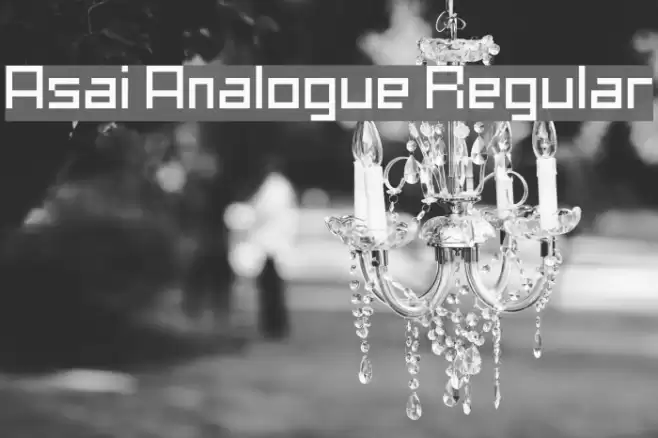 Asai Analogue Regular Font examples