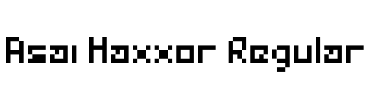 Asai Haxxor Regular  les polices de caractères gratuit tlcharger