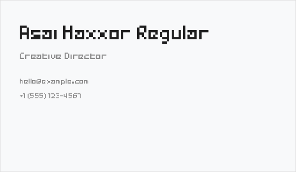 Asai Haxxor Regular Business Card