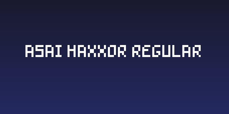 Asai Haxxor Regular Social Header
