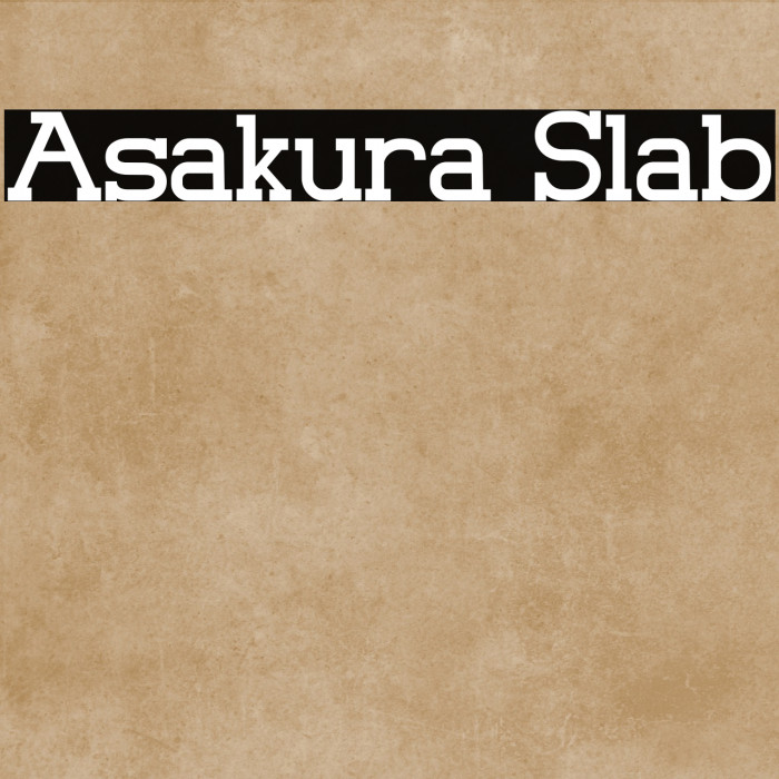 Asakura Slab Font examples