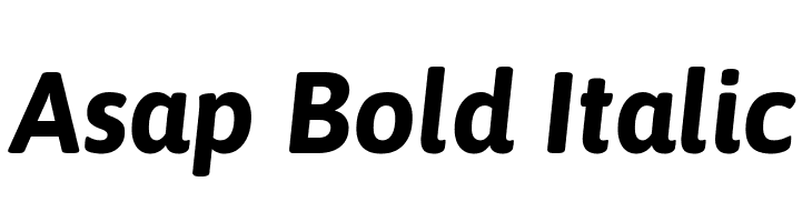 Asap Bold Italic Font