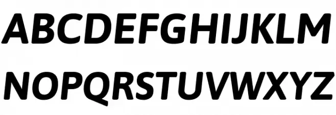 Asap Bold Italic Caratteri MAIUSCOLE