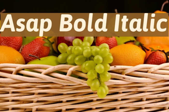 Asap Bold Italic Font examples
