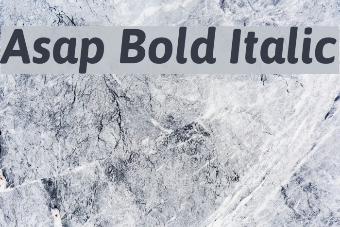 Asap Bold Italic Font examples