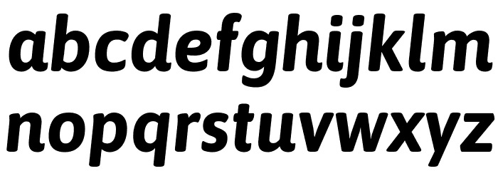 Asap Bold Italic Font LOWERCASE