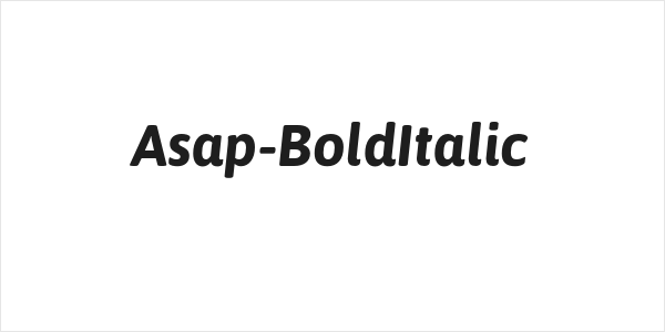 Asap-BoldItalic Logo
