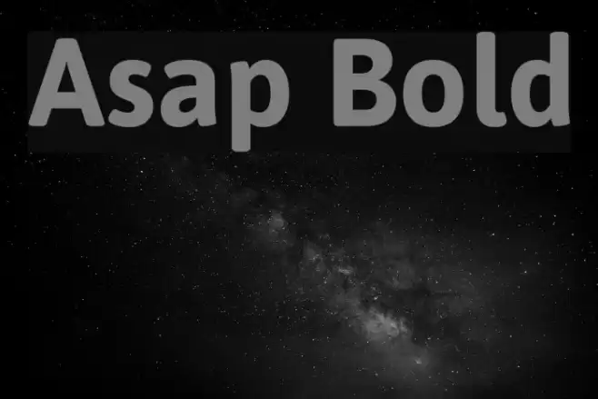 Asap Bold Font examples