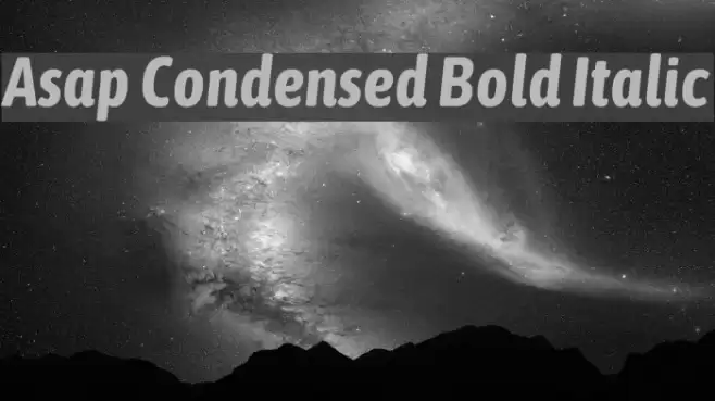 Asap Condensed Bold Italic Font examples