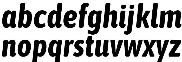 Asap Condensed Bold Italic Font LOWERCASE