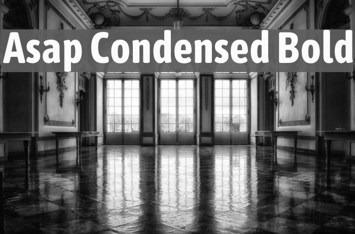 Asap Condensed Bold Font examples