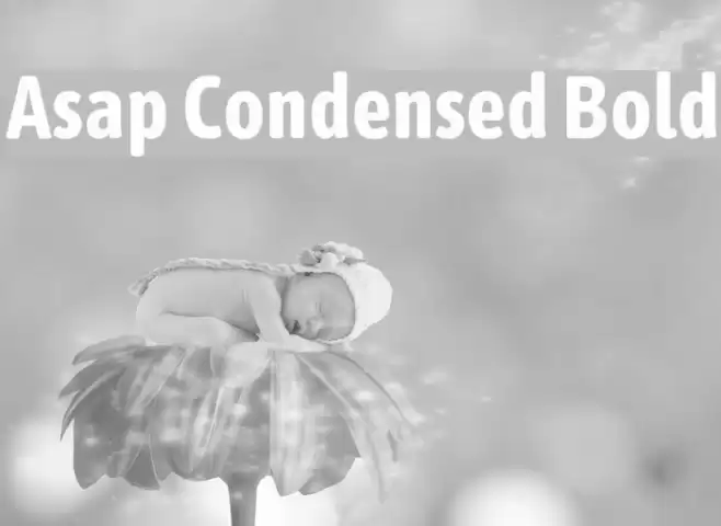 Asap Condensed Bold Fonte examples