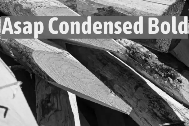 Asap Condensed Bold Fonte examples
