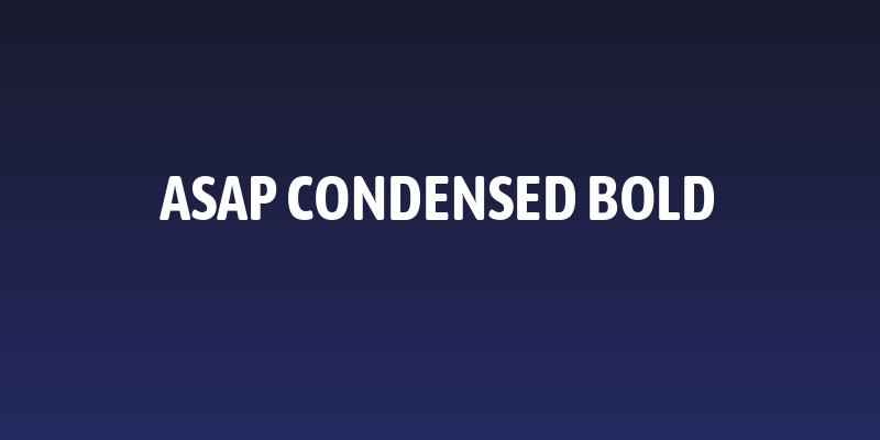 Asap Condensed Bold Social Header