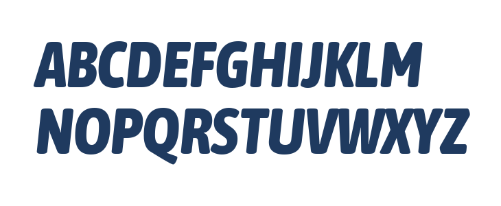 Asap Condensed ExtraBold Italic Uppercase