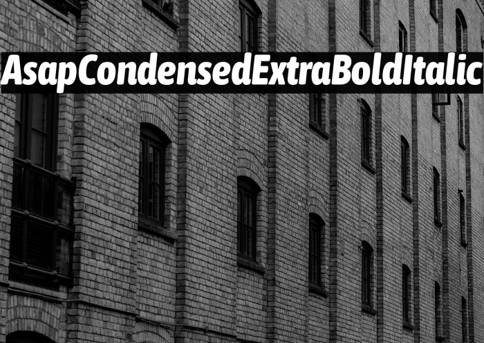 Asap Condensed ExtraBold Italic Example 1