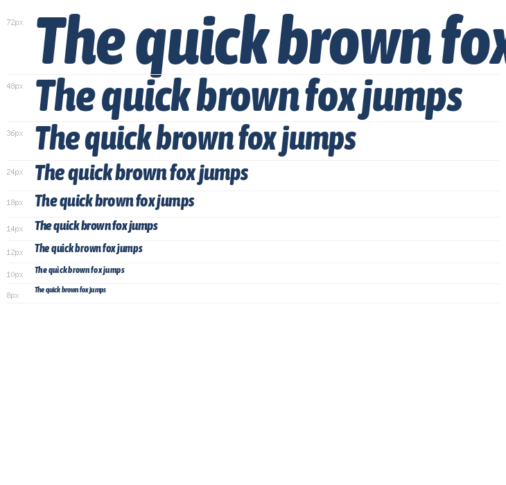 Asap Condensed ExtraBold Italic Waterfall