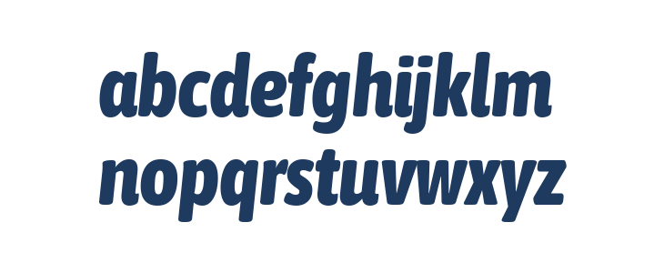 Asap Condensed ExtraBold Italic Lowercase