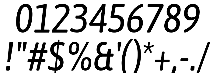 Asap Condensed Italic Font OTHER CHARS