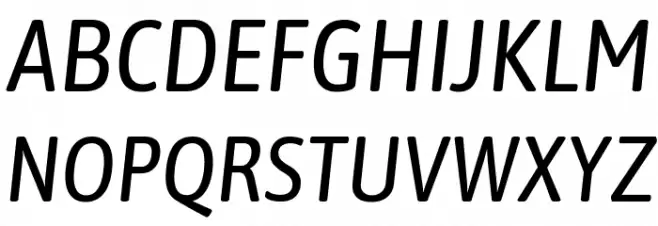 Asap Condensed Italic フォント 大文字