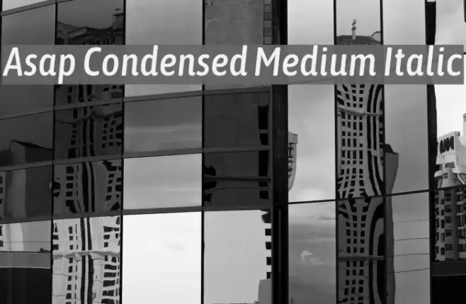 Asap Condensed Medium Italic Font examples