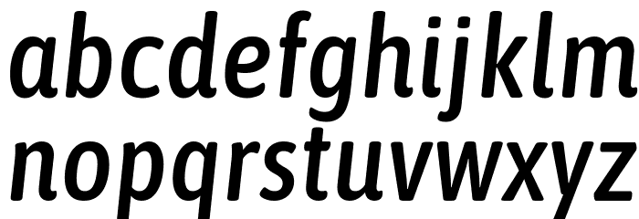 Asap Condensed Medium Italic Font LOWERCASE