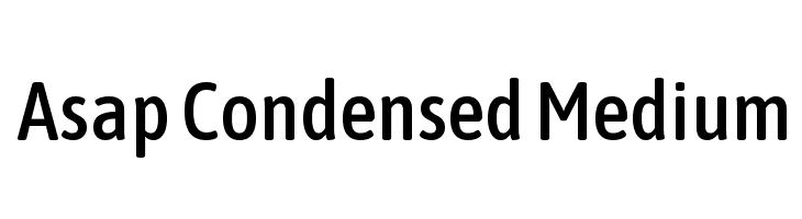 Asap Condensed Medium Font