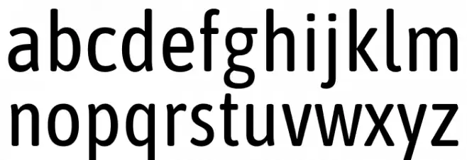 Asap Condensed Regular Caratteri MINUSCOLO