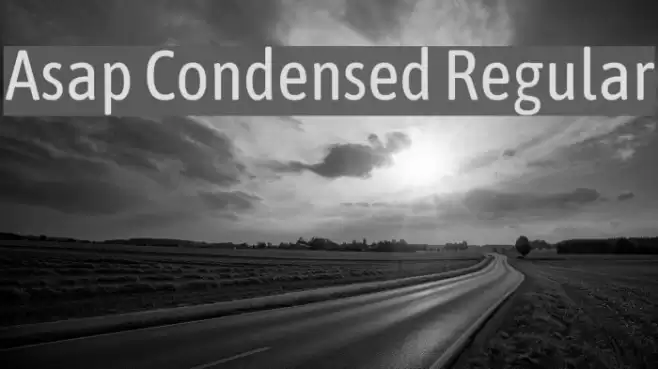 Asap Condensed Regular Font examples