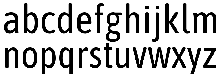 Asap Condensed Regular Font LOWERCASE