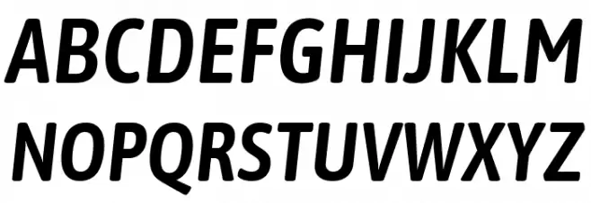Asap Condensed SemiBold Italic Fuentes MAYÚSCULAS