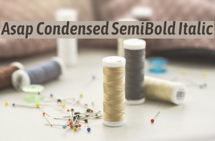 Asap Condensed SemiBold Italic Font examples